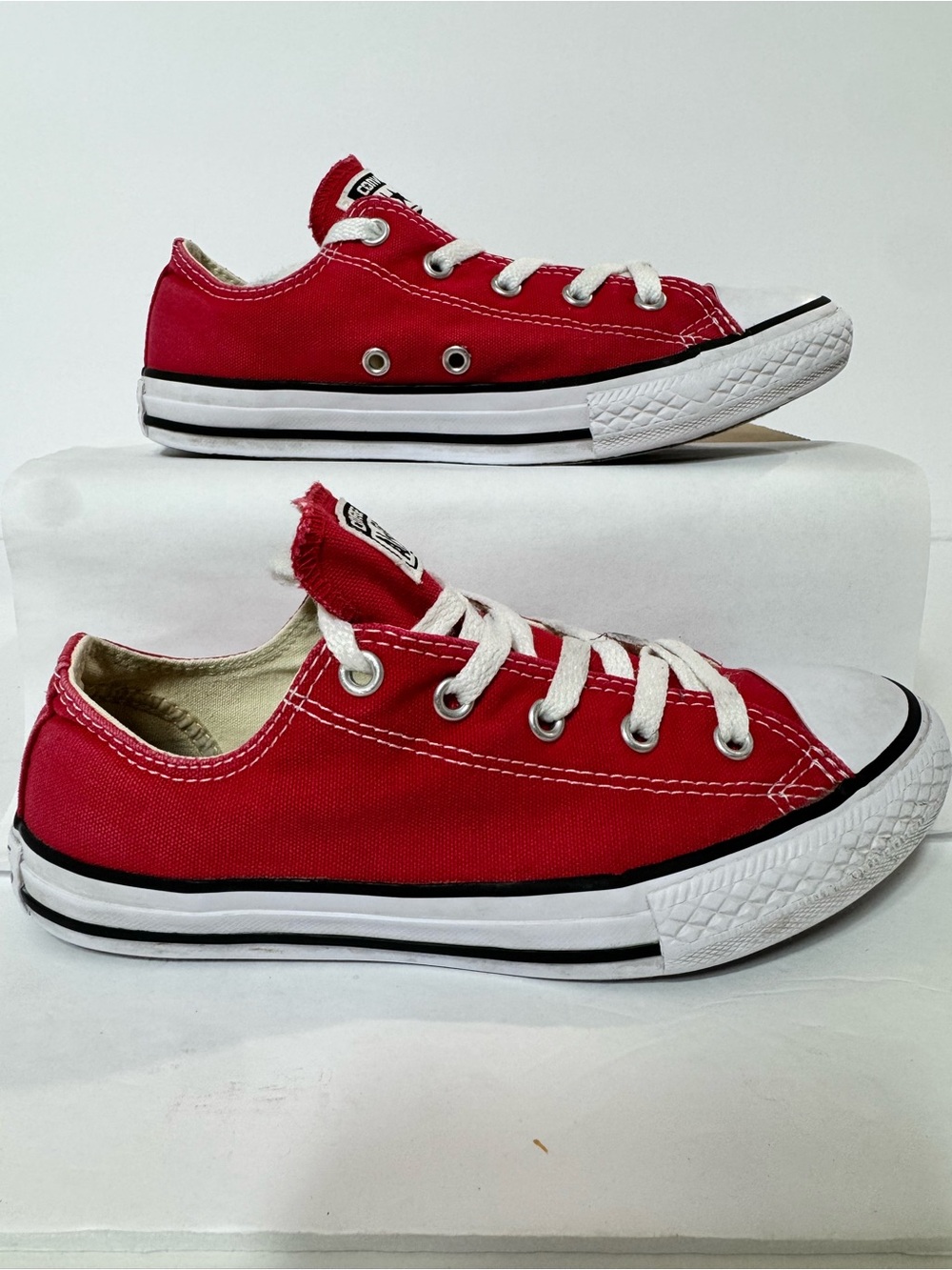 Converse Kids Red Low-Top Canvas Sneakers